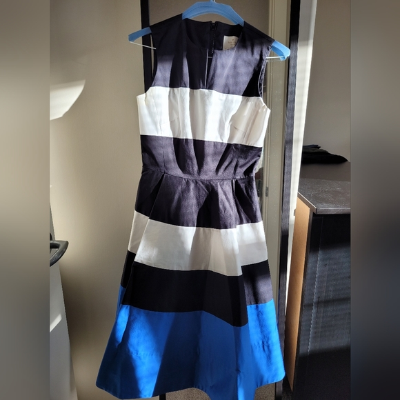Kate Spade Corley Dress Blue Colorblock Size 0 - Picture 4 of 10